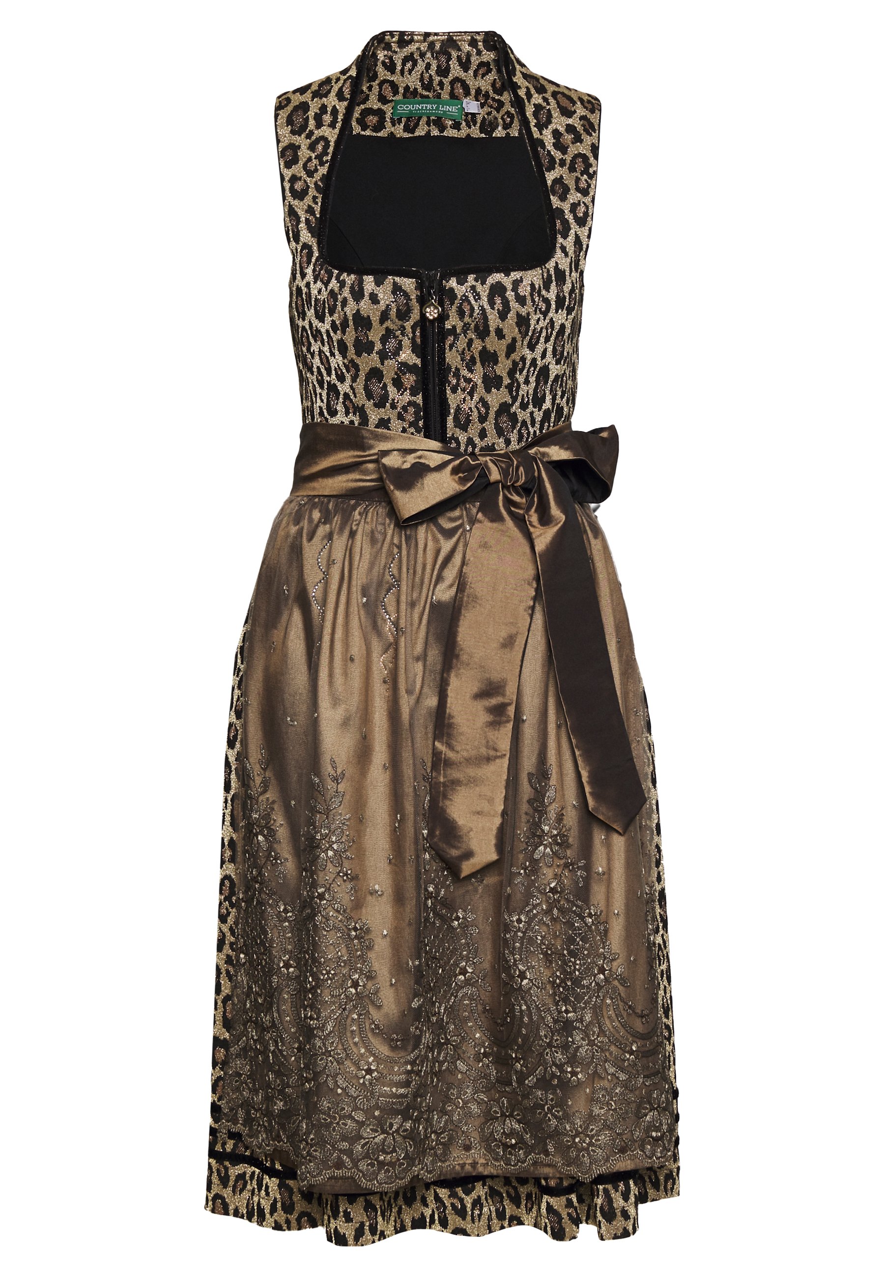 Country Line Dirndl Gold Schwarz Schwarz Zalando De