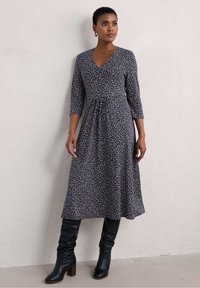 Seasalt Cornwall Žerzejové šaty - navy feather marks maritime