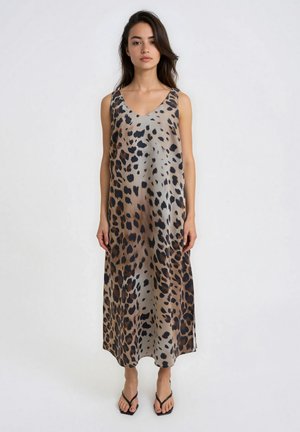 Smith&Soul, SMITH&SOUL ÄRMELLOSES SOMMERKLEID MIT V-NECK UND ALL OVER PRINT - Freizeitkleid - dark chocolat