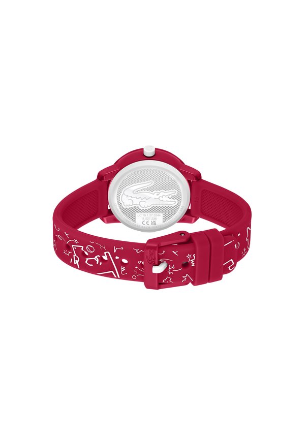 Uhr – rot rot rot silberfarben rot