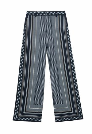 Reiss, REGULAR FIT - ANNA SCARF-PRINT WIDE-LEG TROUSERS  . - Trousers - navy