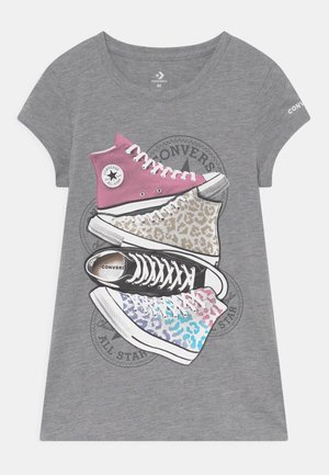 SHOE STACK TEE - T-shirt con stampa - dark grey heather