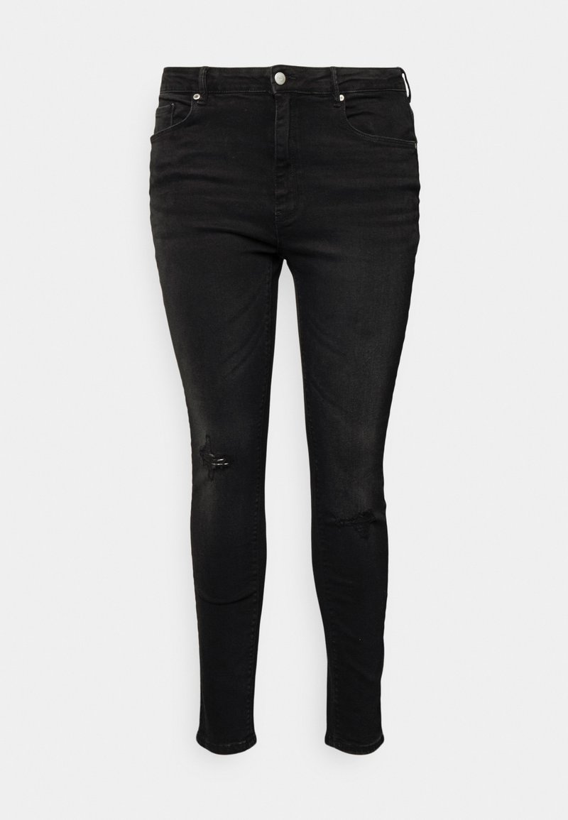 ONLY Carmakoma CARLAOLA KNEE CUT Jeans Skinny Fit black/zwart