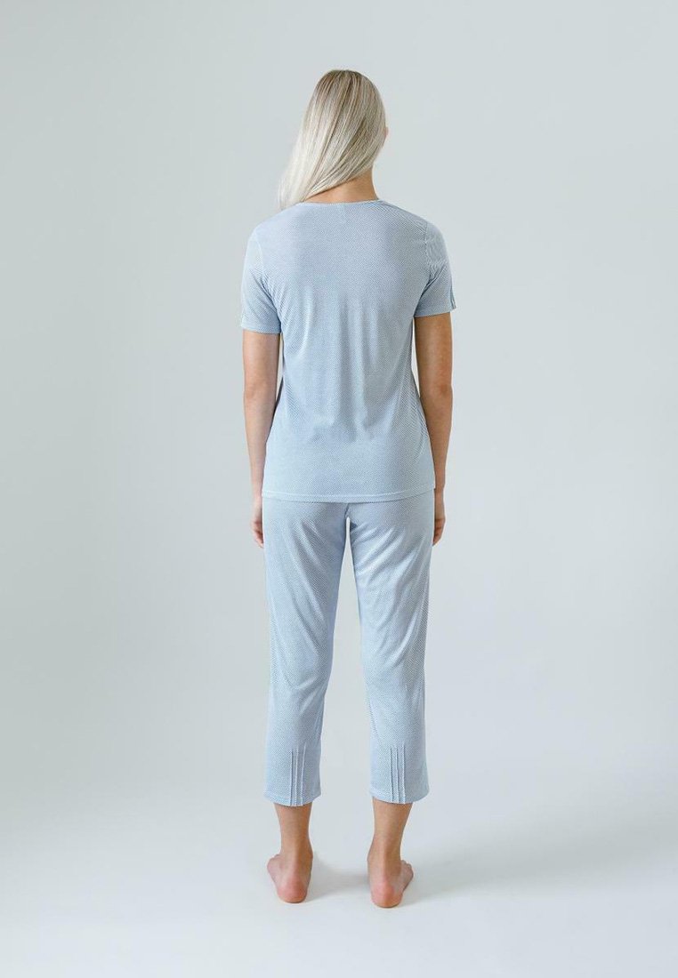 Damen Nachthemden | Charmor -since 1938- Nachtwäsche Set blue/blau - LA74690 Damen Nachthemden | Charmor -since 1938- Nachtwäsche Set blue/blau - LA74690