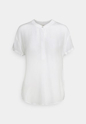 BLOUSE FABRIC MIX - Jednoduché triko - white