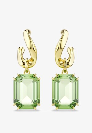 Swarovski, MILLENIA DROP EARRINGS, OCTAGON CUT, GREEN, 18K GOLD FINISH - Ohrringe - green