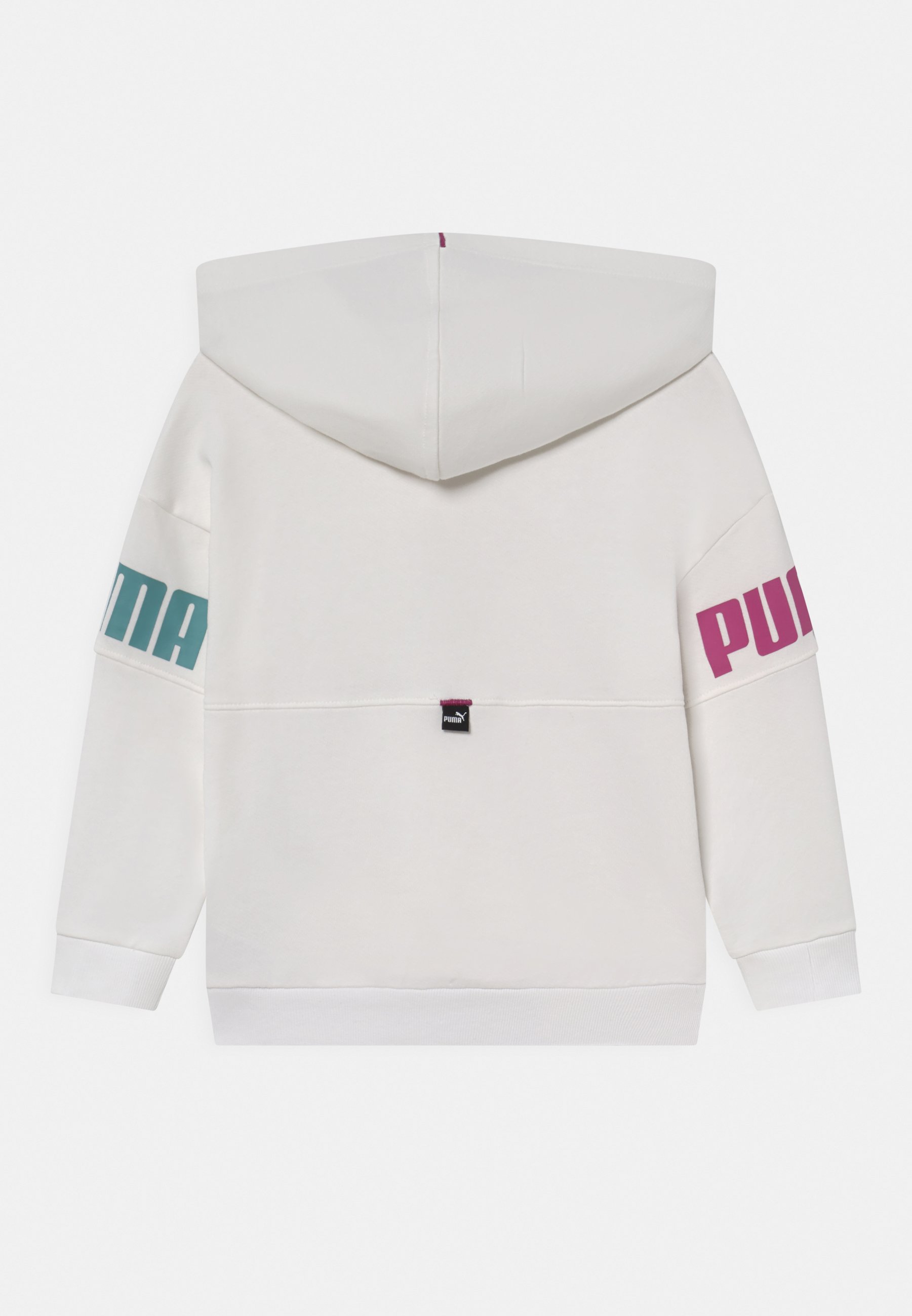 Puma POWER COLORBLOCK HOODIE UNISEX - Sudadera - puma white/blanco - Zalando .es