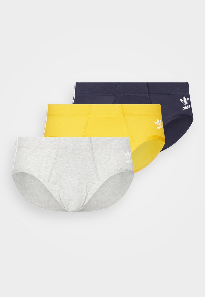 adidas Originals BRIEF 3 PACK Briefs heather grey/saffron/night sky