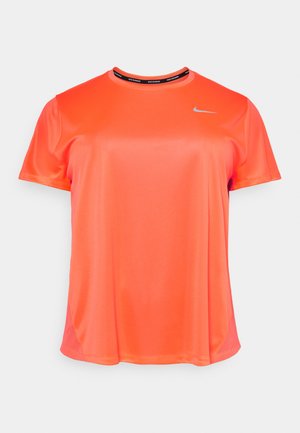 DRY MILER PLUS - Camiseta básica - bright mango/reflective silver