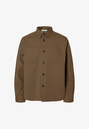 Selected, OVERSHIRT REGULAR FIT TWILL - Let jakke / Sommerjakker - chocolate chip