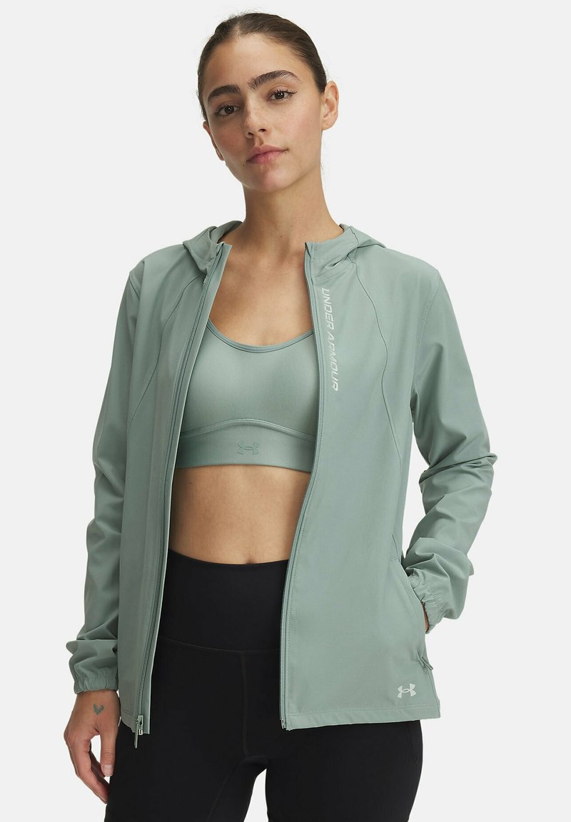 Under Armour - OUTRUN THE STORM - Veste de running - silica green, Agrandir