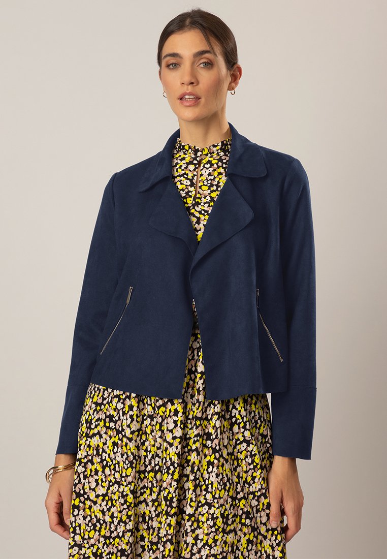 Apart Imitatieleren jas donkerblauw