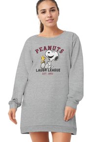 United Labels® Nachthemd The Peanuts Nachthemd für Damen Snoopy – Schlafshirt Grau