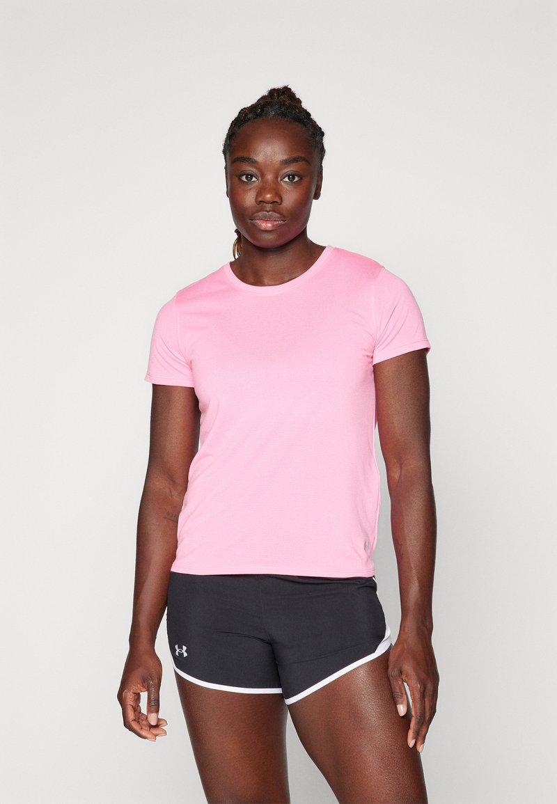 Under Armour LAUNCH TEE TShirt basic fluo pink/reflective/pink Zalando.de