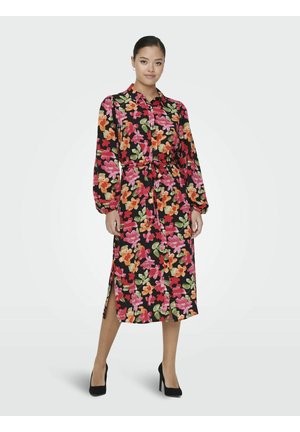 MIDI LANGARM - Abito a camicia - black