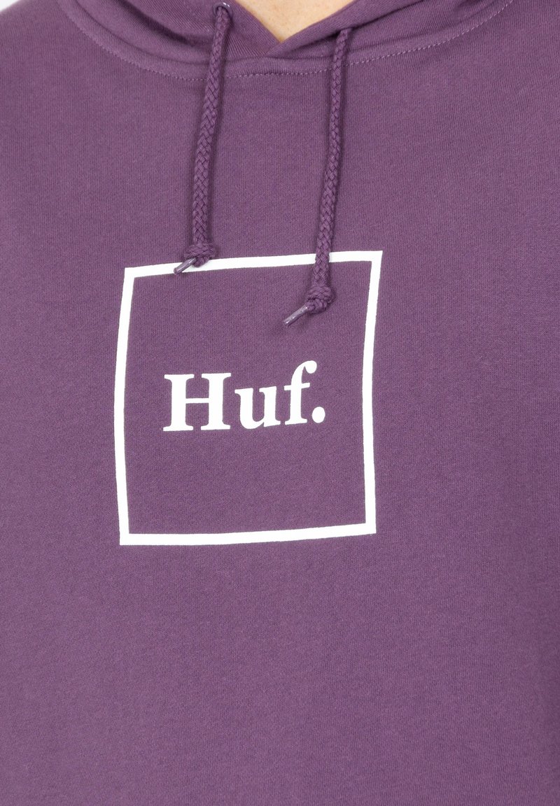 HUF Essentials Box Logo Purple Hoodie | craft-ivf.com