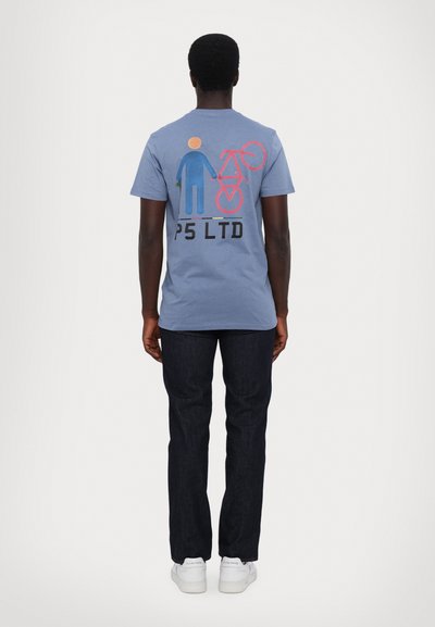 PS Paul Smith BIKE - Print T-shirt - light blue