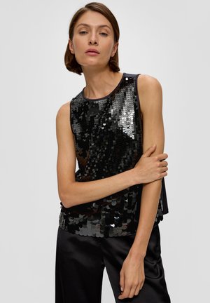 s.Oliver BLACK LABEL PAILLETTES - Blouse - dunkelgrau