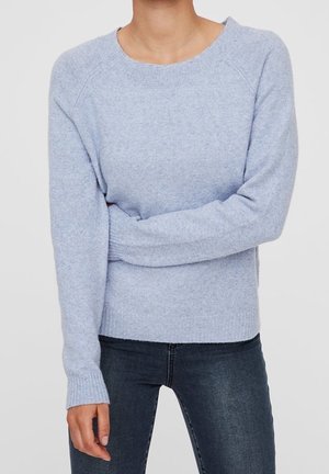 Strickpullover - mottled blue