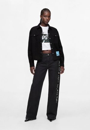 Karl Lagerfeld Jeans, x PIETRO TERZINI WIDE-LEG - Дънки с широк крачол - washed black