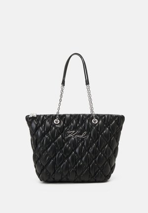 KARL LAGERFELD SIGNATURE KUILT TOTE - Tote bag - black