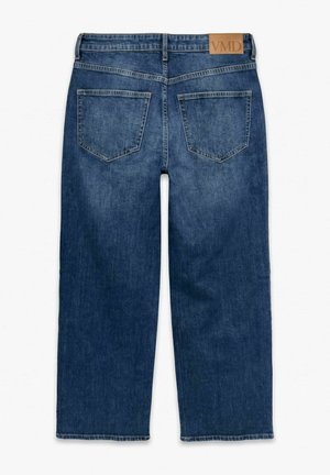 Vero Moda, WIDE-FIT JEANS VMTESSA-STRETCH HIGH RISE WIDE LEG FIT JEANS - Jean droit - dark blue denim
