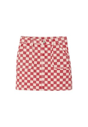 Vertbaudet, VERTBAUDET SHORT DENIM SKIRT FOR GIRLS - Jeansrock - sweet pink