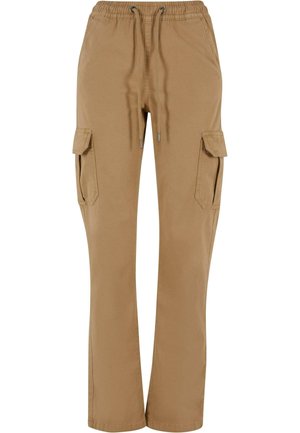 Urban Classics HIGH WAIST - Hlačami s stranskimi žepi - unionbeige