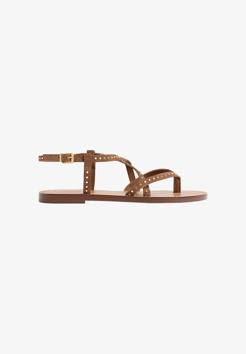 Stradivarius WITH STUDS - T-sandali - brown