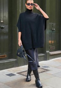 Next NEPPY ROLL PONCHO - Pullover - black