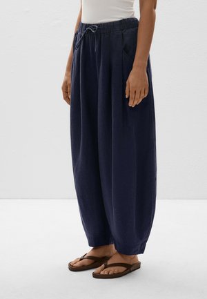 OYSHO BALLOON FIT - Trousers - dark blue