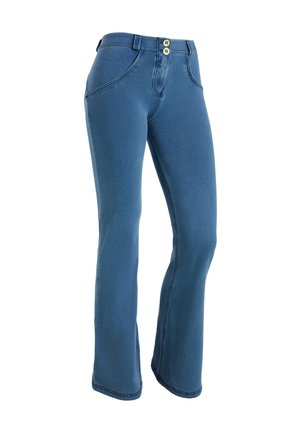 Jeans a zampa - light blue seams on tone