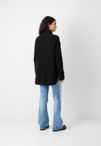 Marc O'Polo LONGSLEEVE STAND UP COLLAR - Strikkegenser - black