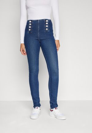 ONLDAISY BUTTON - Skinny džíny - dark blue denim