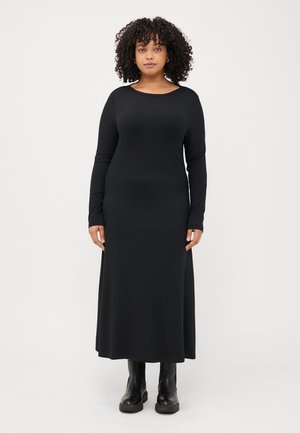 FLARE MIDI DRESS - Robe en jersey - black