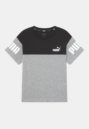 POWER COLORBLOCK TEE UNISEX - Print T-shirt - light gray heather