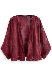 Next SHEER EMBROIDERED KIMONO - Skraistė  - berry red