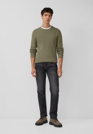 Strickpullover - olivgrün