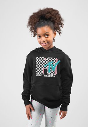 CHECKERED MTV INVERSE - Kapuzenpullover - black