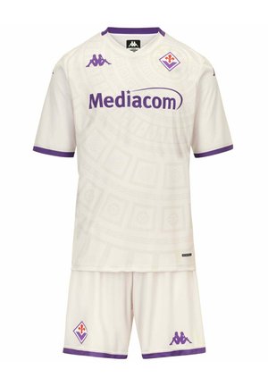 Kappa KAPPA - ENSEMBLE T-SHIRT ET SHORT MODEL: KOMBAT KIT 2026 AWAY FIORENTINA. - Pantaloni sportivi - blanc whisper - violet tillandsia