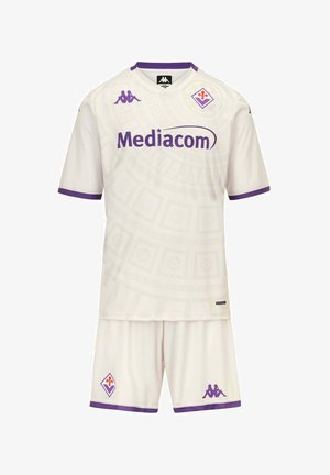 Kappa KAPPA - ENSEMBLE T-SHIRT ET SHORT MODEL: KOMBAT KIT 2026 AWAY FIORENTINA. - Pantaloni sportivi - blanc whisper - violet tillandsia