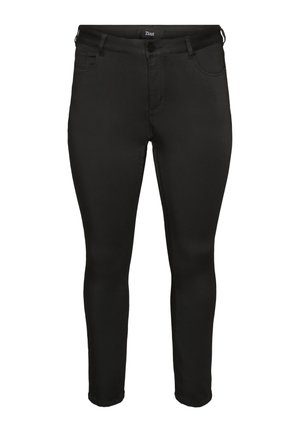 Zizzi, EMILY STAY BLACK JEANS MIT NORMALER TAILLENHÖHE - Jeans Skinny Fit - schwarz