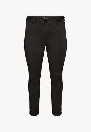 Zizzi, EMILY STAY BLACK JEANS MIT NORMALER TAILLENHÖHE - Jeans Skinny Fit - schwarz
