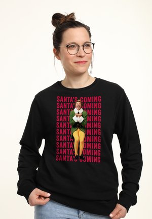 ELF SANTAS COMING - Sweatshirt - black