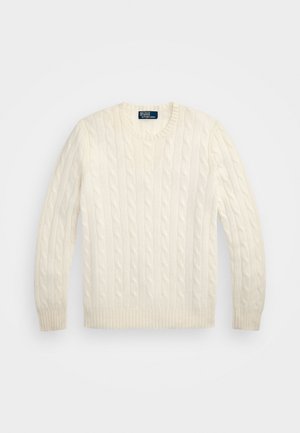 Polo Ralph Lauren THE ICONIC CABLE KNIT CASHMERE JUMPER UNISEX - Strickpullover - cream