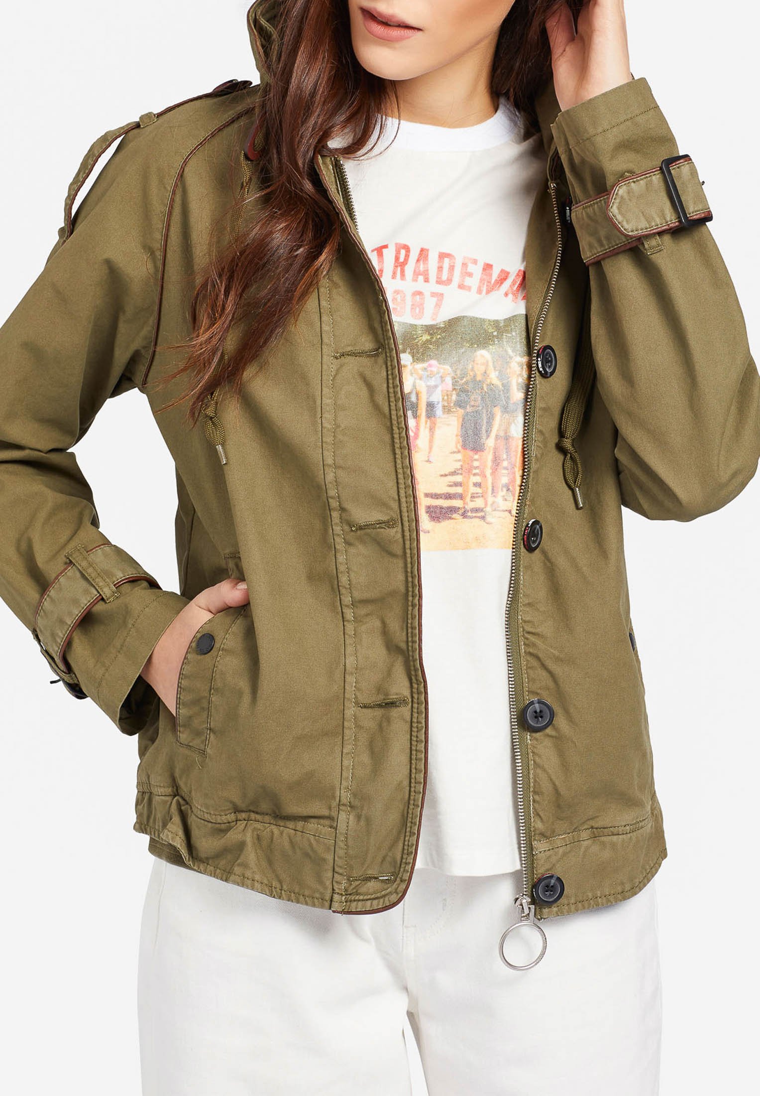 khaki light jacket