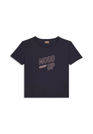 CROPPED - T-shirt con stampa - brown