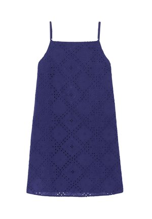 Promod, ROBE COURTE BRODERIE ANGLAISE - Robe de jour - bleu