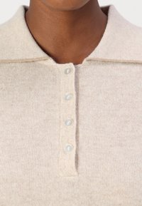 pure cashmere SHORT SLEEVES - Pulover - oatmeal