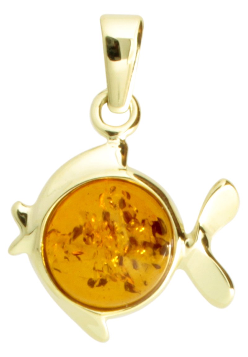 Damen Halsketten | Ostsee-Schmuck FISCH Anhänger gold goldfarben gelb/goldfarben - CS50593 Damen Halsketten | Ostsee-Schmuck FISCH Anhänger gold goldfarben gelb/goldfarben - CS50593